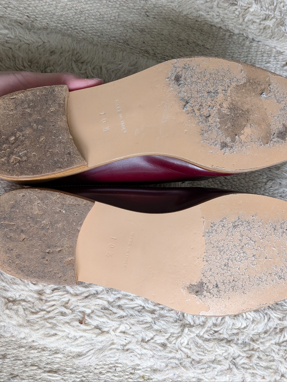 Everlane Burgundy Leather Loafer Mules - Picture 4 of 4
